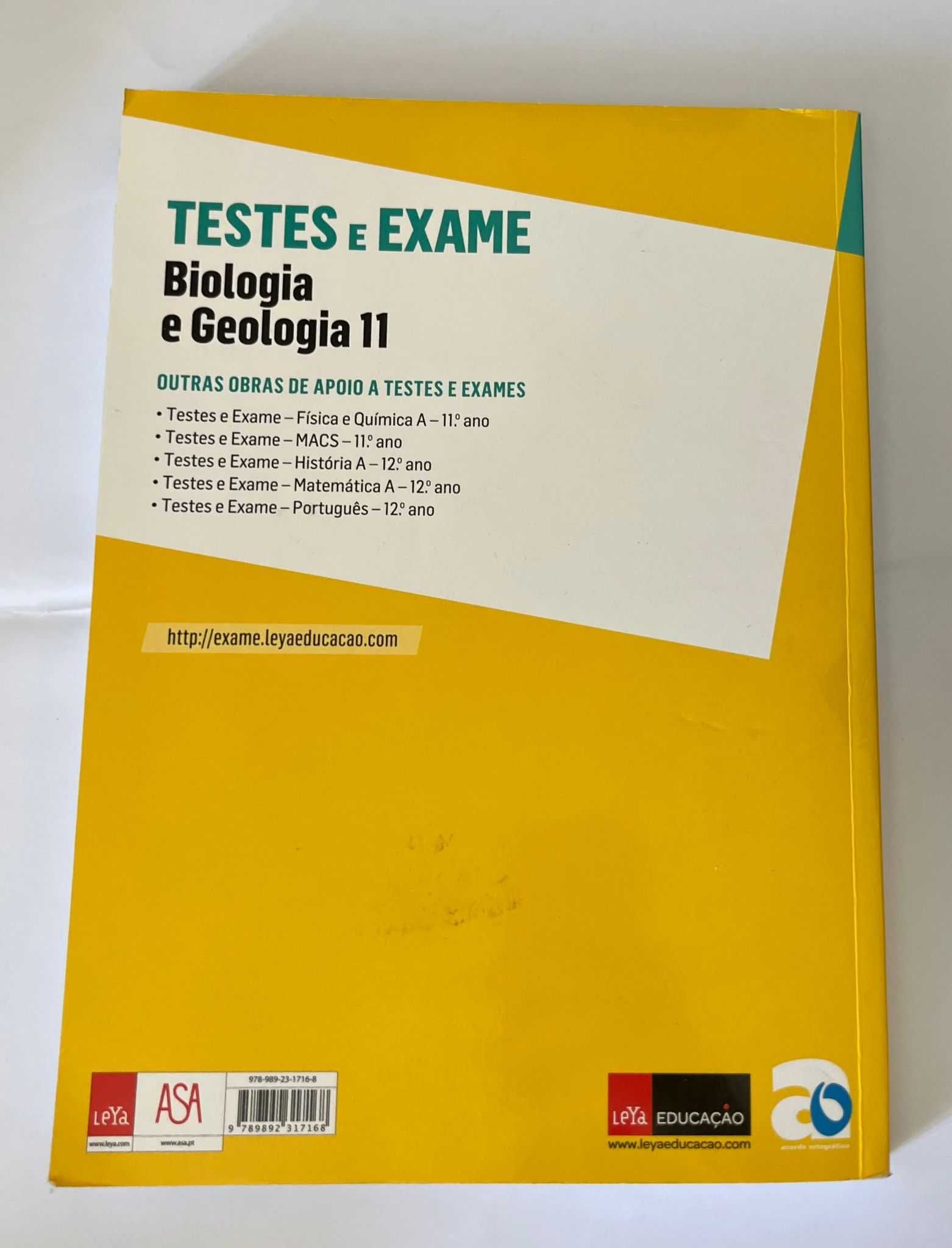 Testes e Exame 11º ano Biologia e Geologia  (ASA)