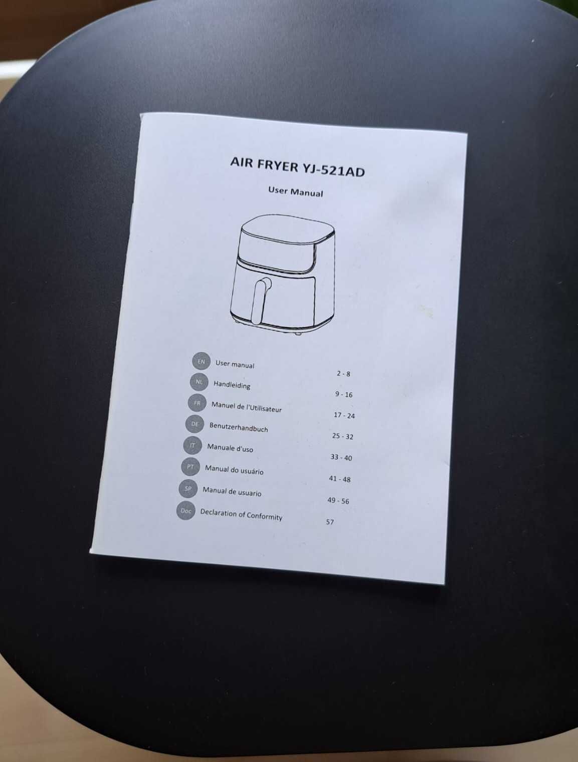 Air Fryer sem óleo 5,5L YJ-521AD [Como Nova]