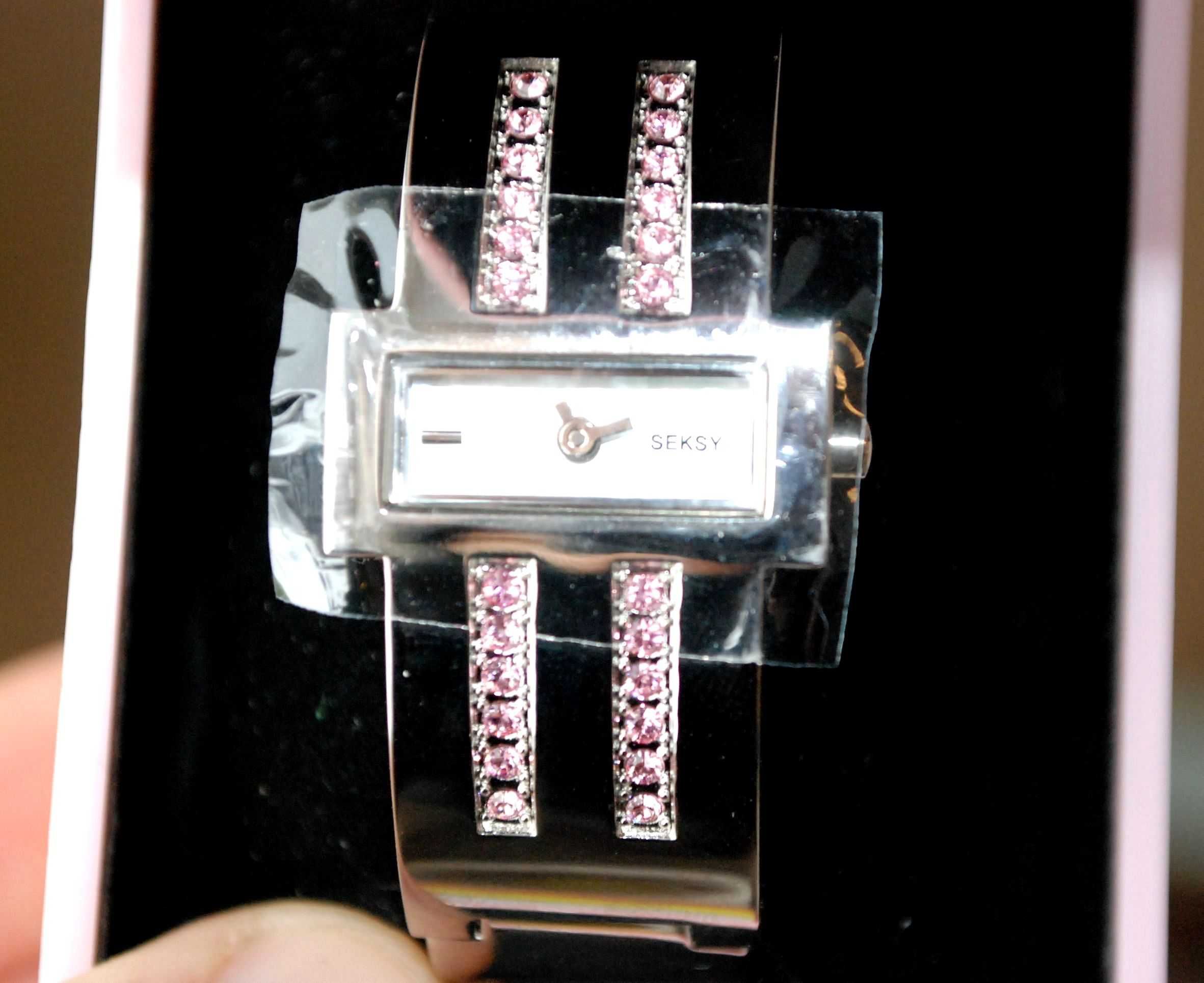 Zegarek Damski Sekonda Swarovski Crystal Róż Bransoleta BOX