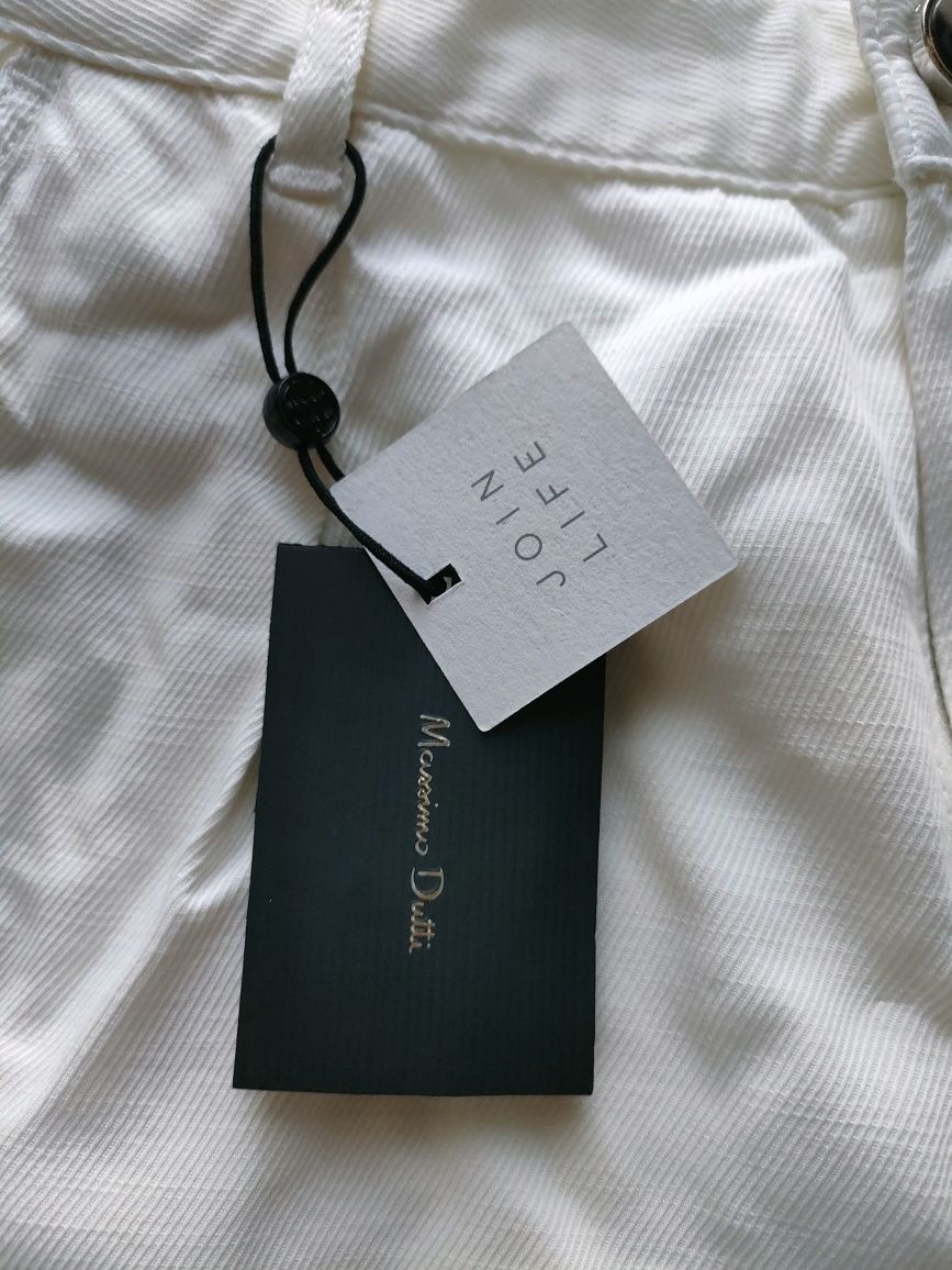 Massimo Dutti spodnie lniane cygaretki beżowe 38 M Tommy Hilfiger ASOS