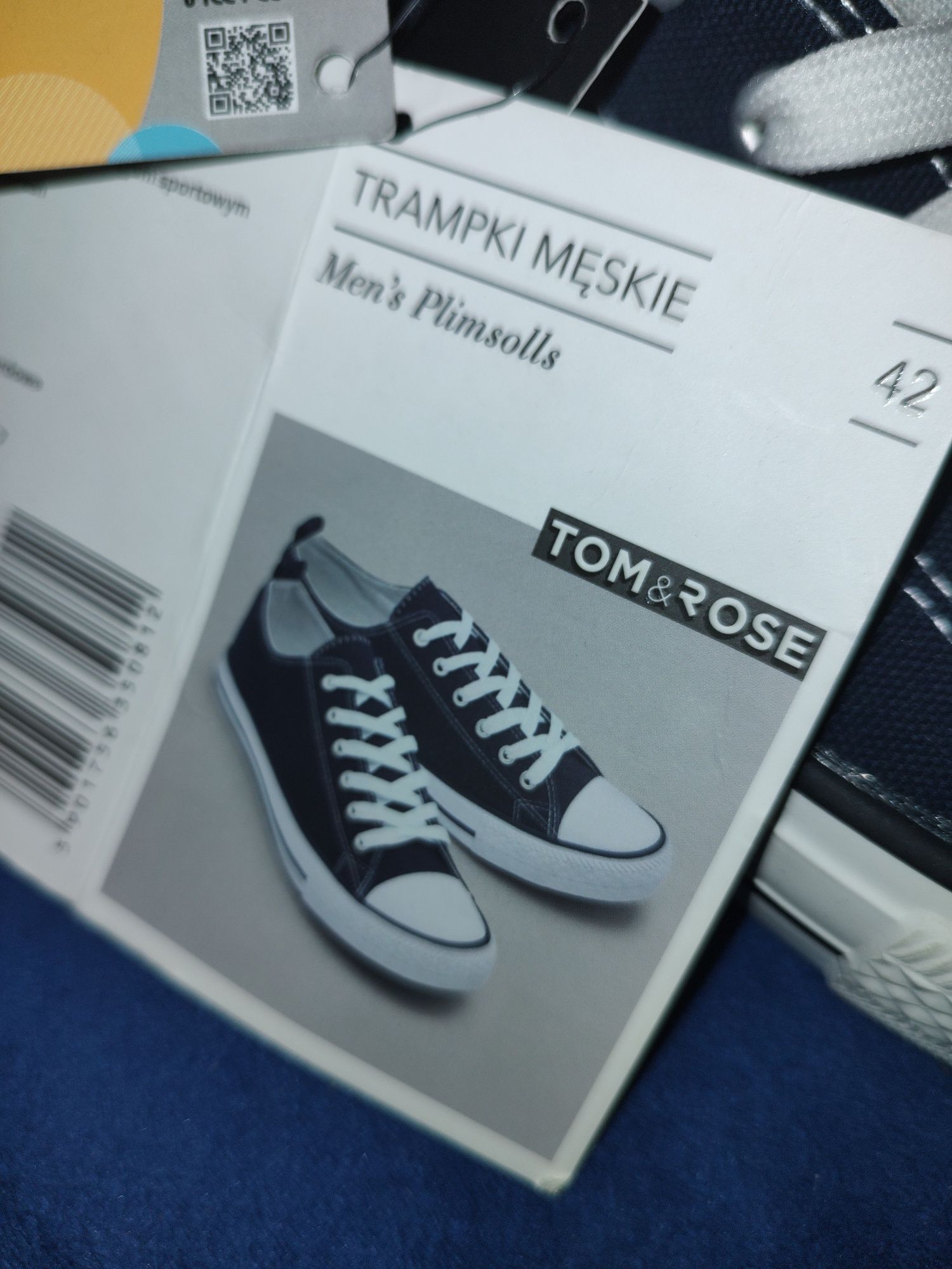 Nowe trampki męskie granatowe rozmiar 42 Tom&Rose