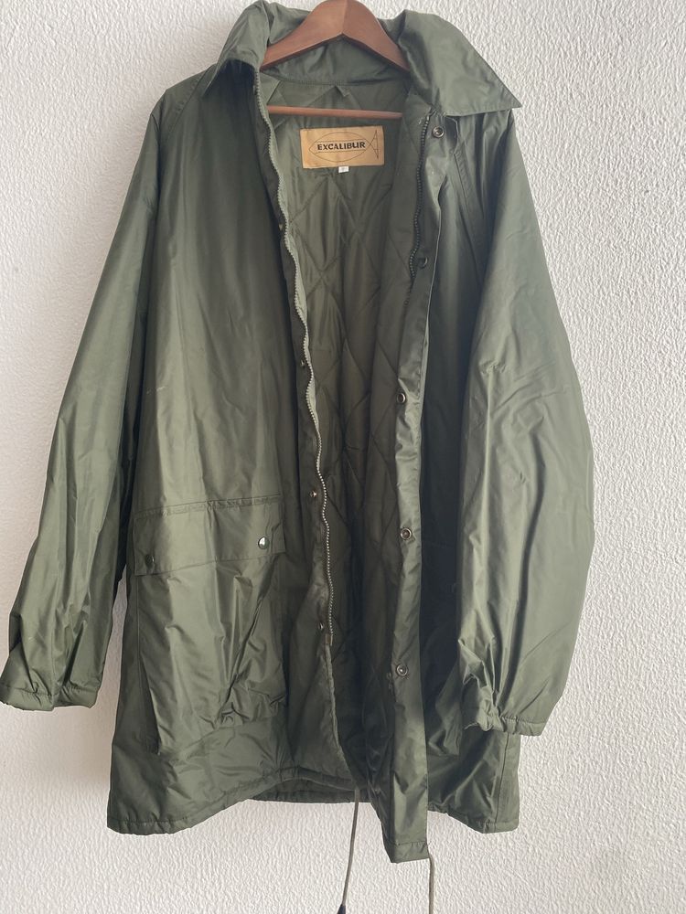 Parka comprida acolchoada em verde,EXCALIBUR XL