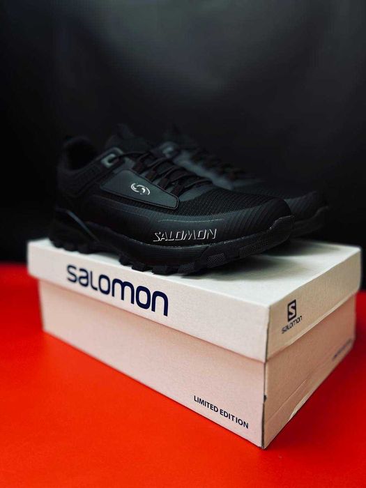 мужские термокроссовки salomon black  WaterProof +10° -21°