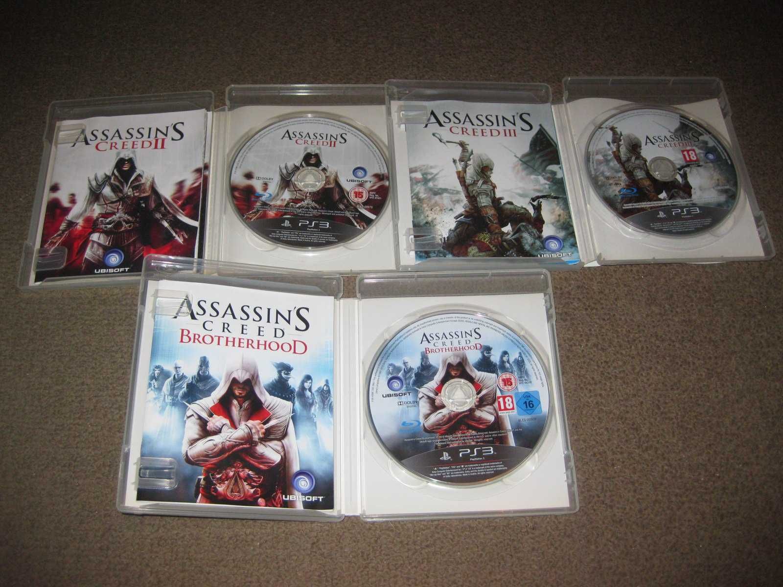 3 Jogos da Saga "Assassin`s Creed" para PS3/Completos!
