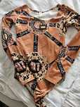 Body z weluru wzór w stylu versace S 36