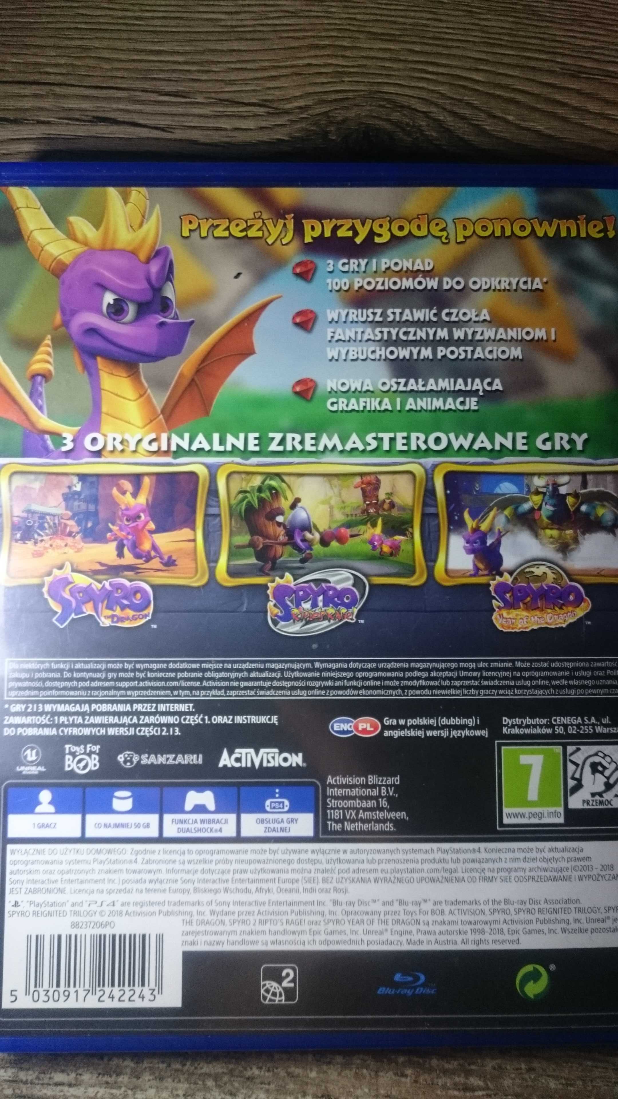 Spyro trilogy trylogia TRZY GRY ps4 playstation 4 minecraft lego gta