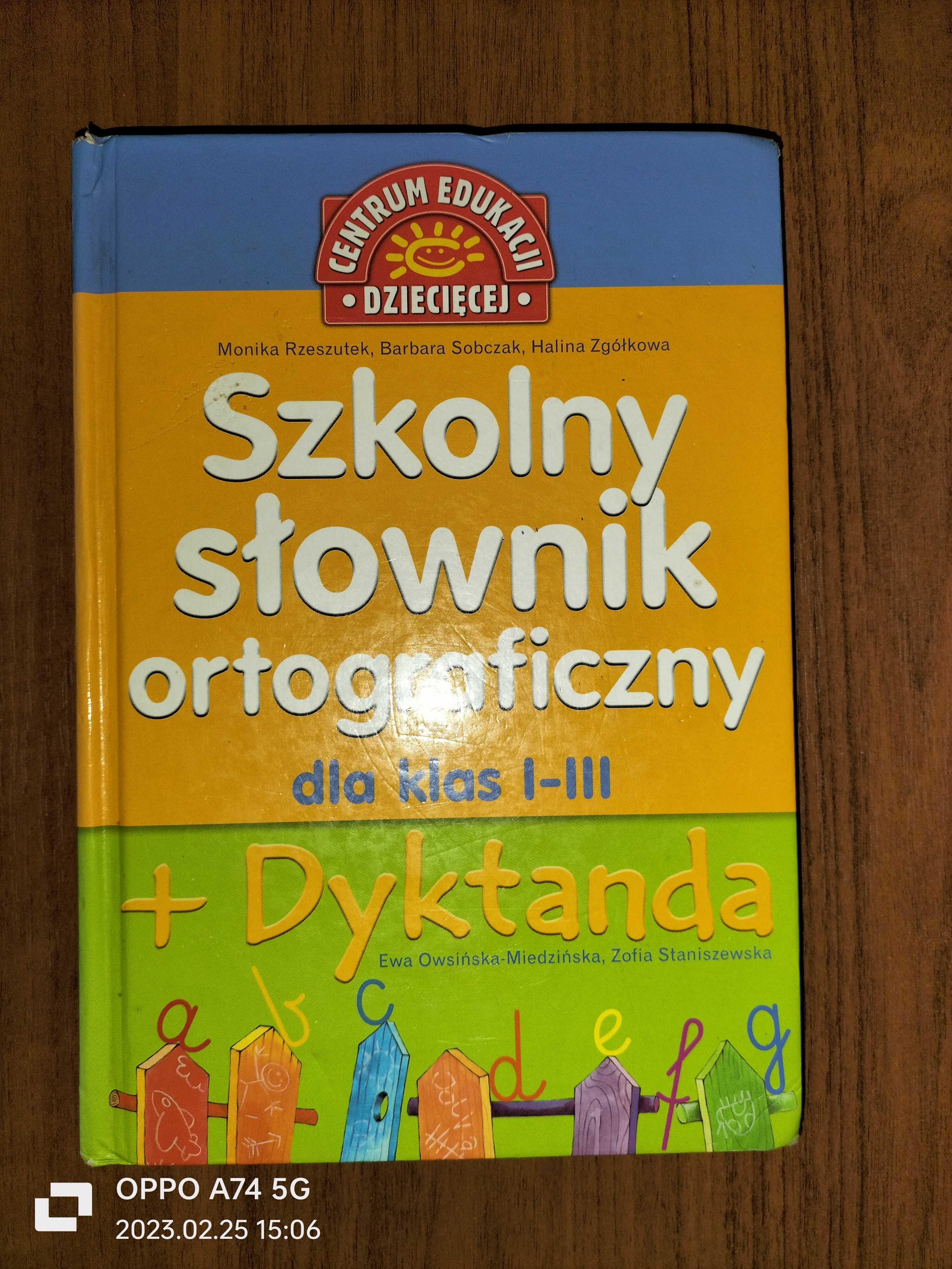 Sprzedam słownik ortograficzny kl.1-3