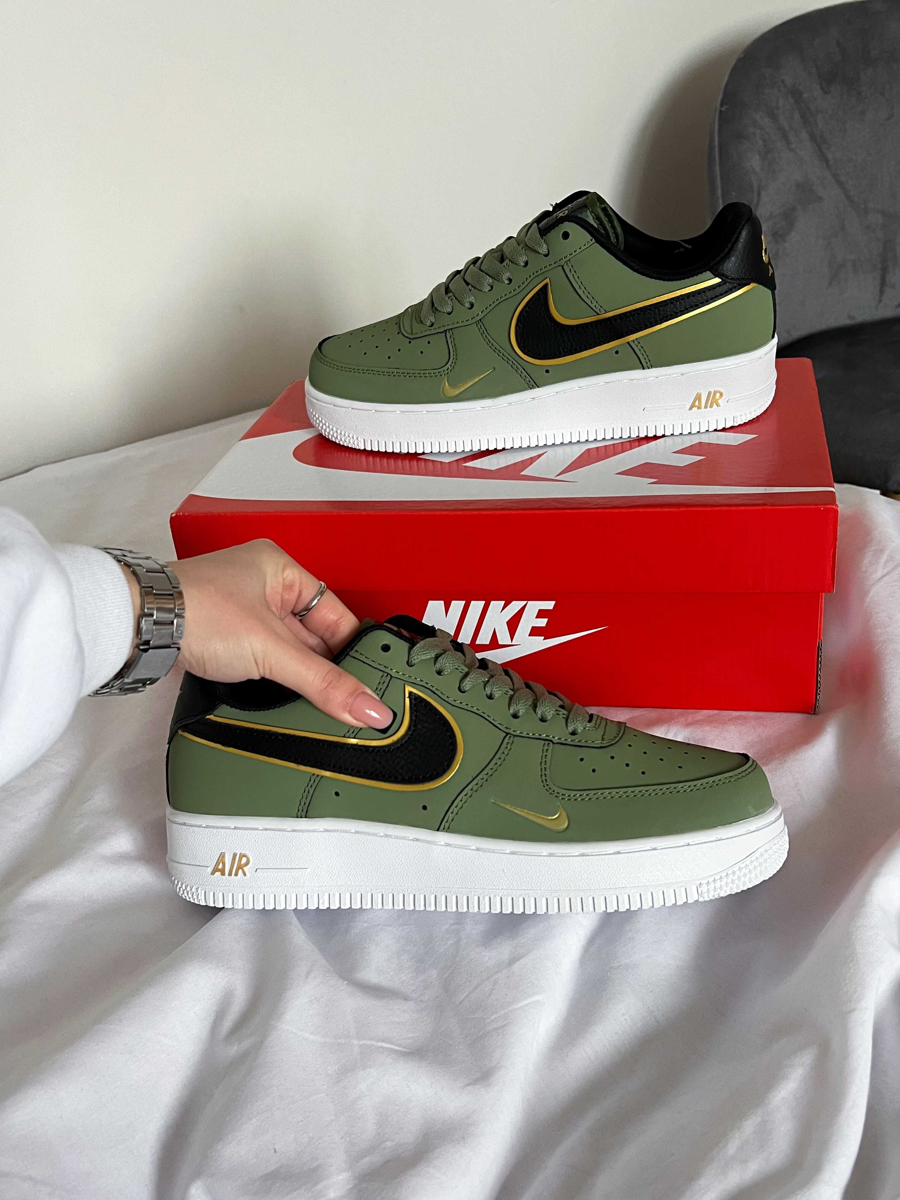 Original Чоловічі кросівки Air Force 1 Low '07 Double Swoosh Olive