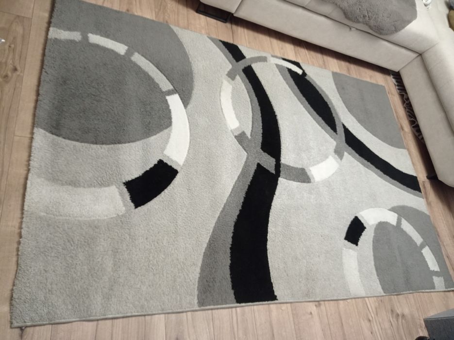 Dywan 200 x 150 cm piękny duży super szary popielaty czarny 1,5 x 2 m