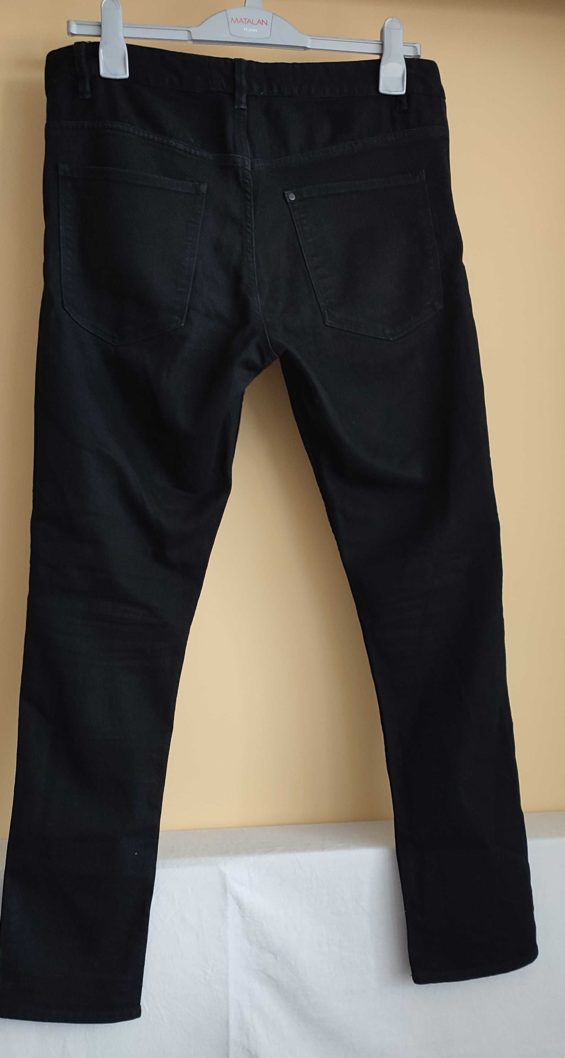 Czarne spodnie damskie H&M Skinny Fit L40