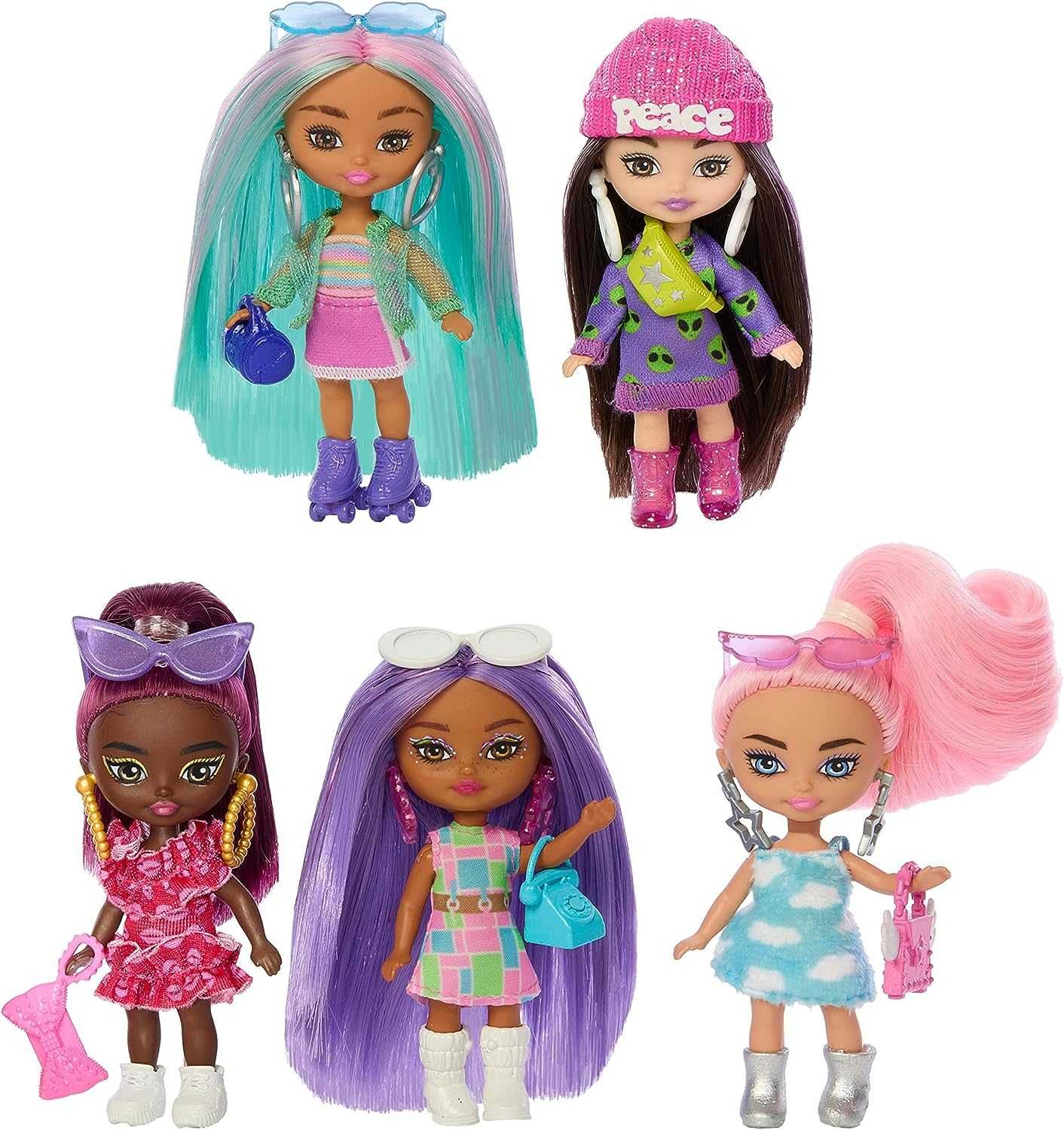 Екстра міні набір з п´яти ляльок Barbie, Barbie Extra Mini Minis