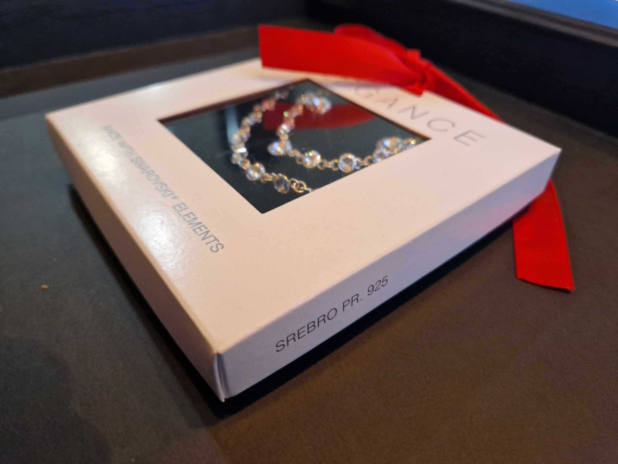 Nowy zestaw biżuterii ze srebra z kryształami Swarovski