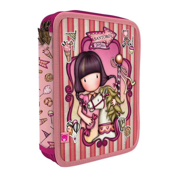 Podwójny Piórnik z Wyposażeniem Gorjuss Fairground Santoro ,212x254