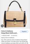 Кросс-боди солом’яна сумка пітон dolce & dabbana d&g оригінал