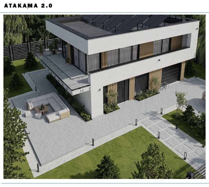Pytki gresowe taras i balkon OPOCZNO ATAKAMA 2.0 LIGHT GREY 60x60x2cm