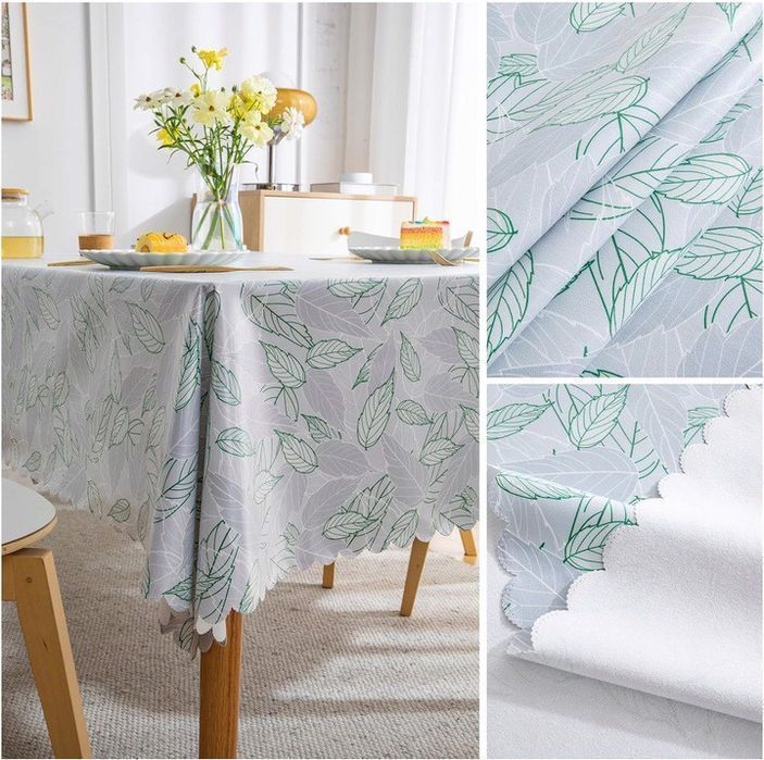 Obrus plamoodporny bawełniany wodoodporny liście