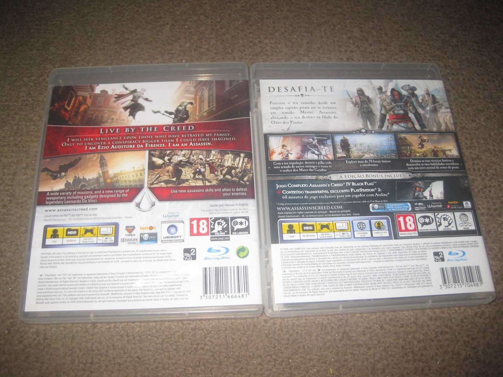 2 Jogos "Assassins Creed" PS3/Impecáveis/Completos