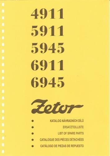 Katalog części ZETOR 4911,5911,5945,6911,6945.
