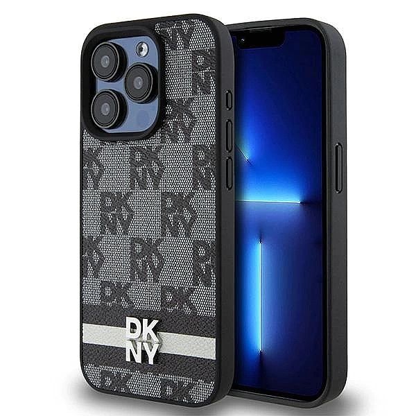 Etui DKNY Leather Checkered Mono Pattern & Printed Stripes na iPhone 1