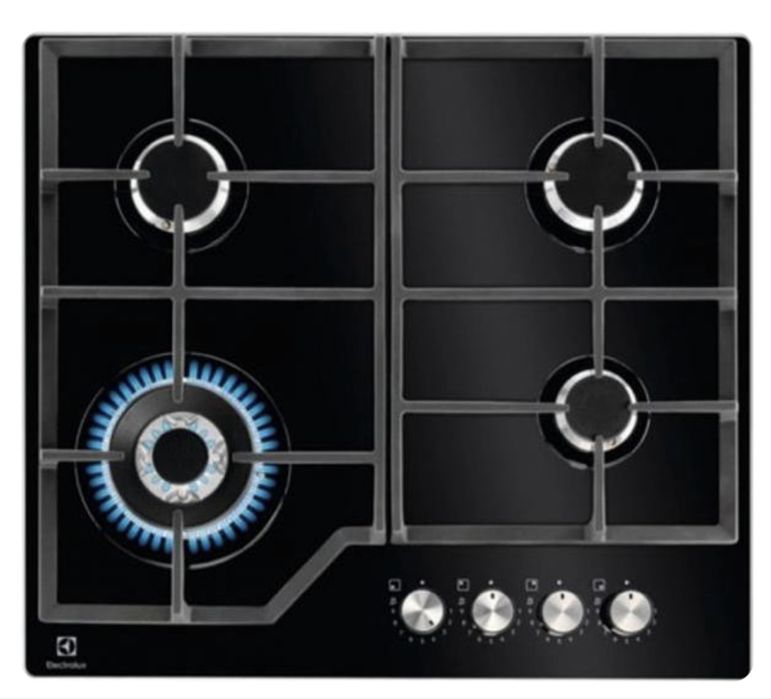 Варильна поверхня газова Electrolux KGG64362K, чорне скло, Італія