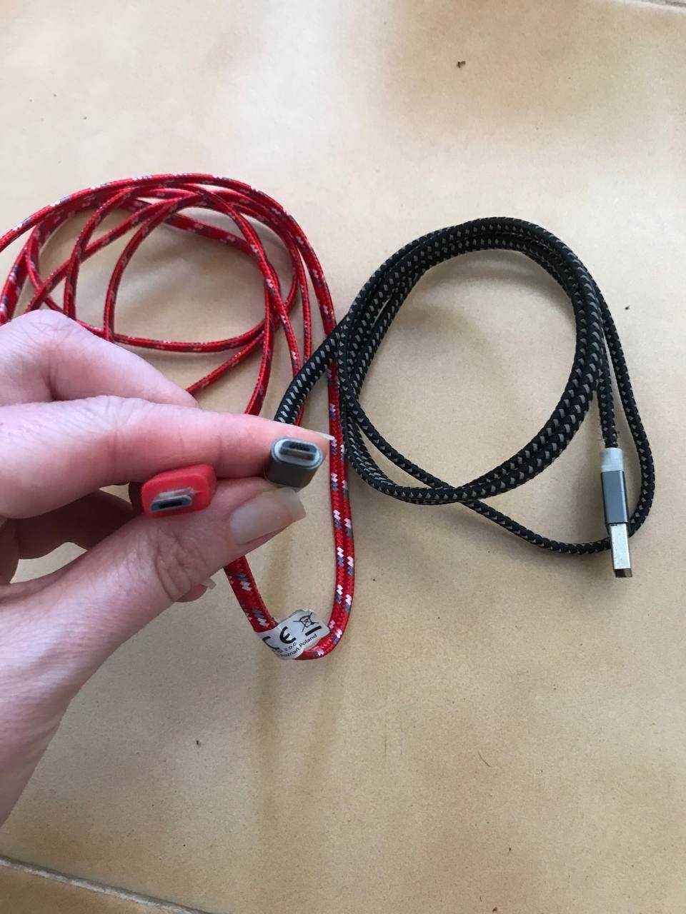 Шнур плетений мікро USB, кабель 1,5м червоний