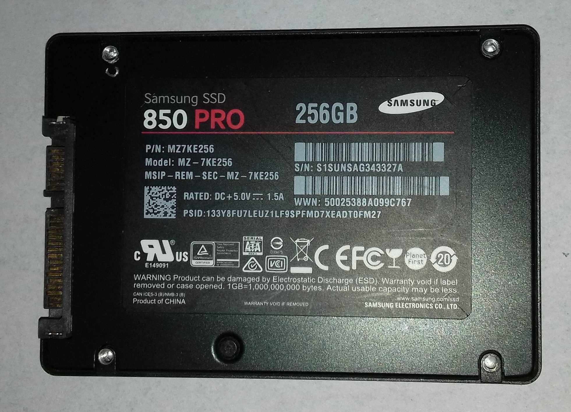Nowy,zapakowany-Dysk SSD- Samsung 850 PRO-256gb- inne foto.