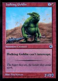 Magic the Gathering  - Hulking Goblin  - Portal Edition