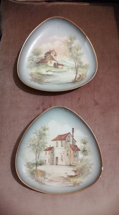 Conjunto de 2 pratos Italianos 
Conjunto de 2 pratos antigos italianos