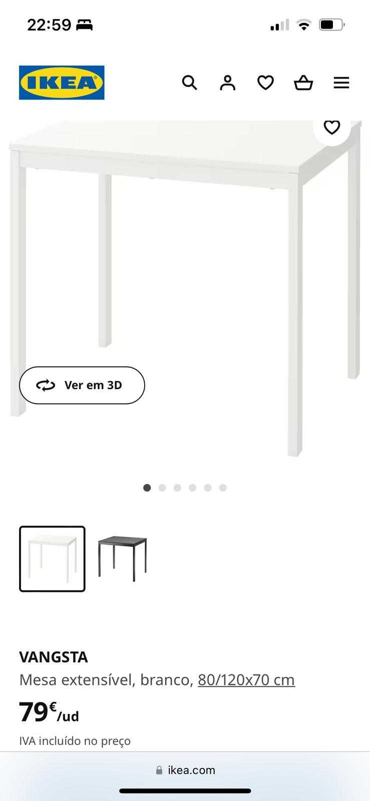 Mesa extensível Vangsta IKEA
