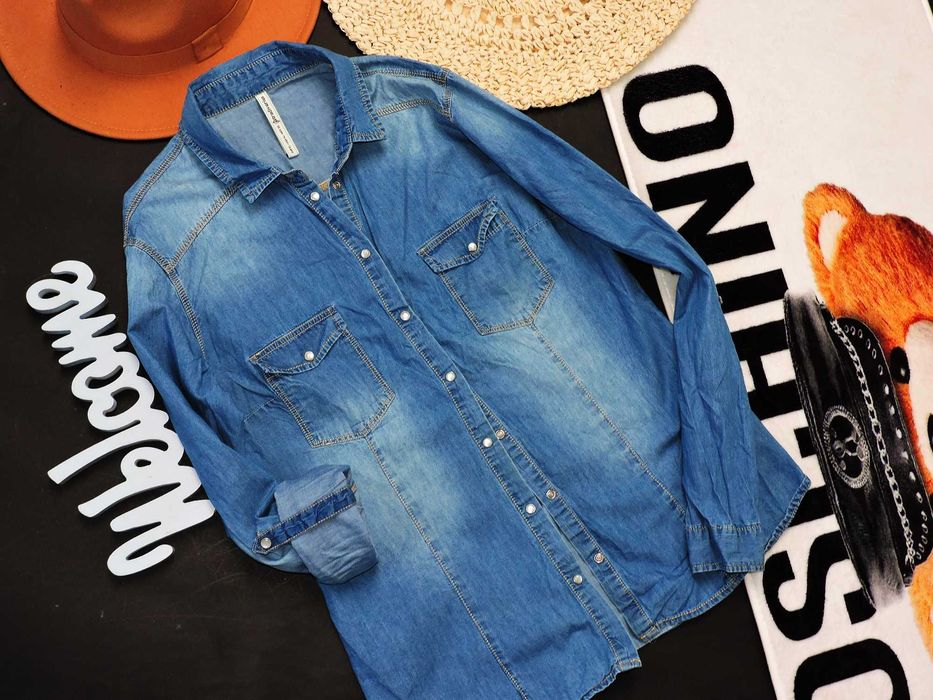 Stradivarius Koszula denim jeans XL