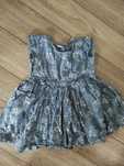 Sukienka kolor jeansowy niebieski truskawki 12-18 miesięcy 86cm