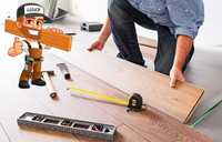 Montaż układanie paneli podłogowych jodełka remont