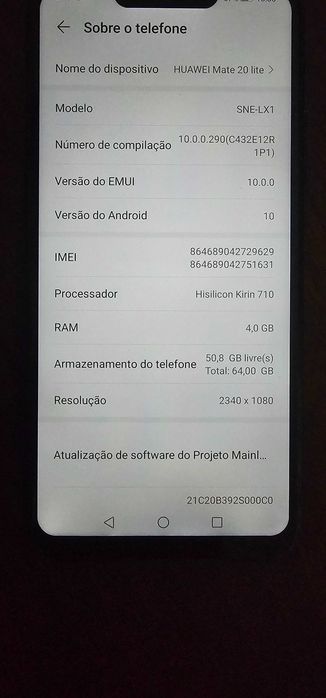 Huawei Mate 20 Lite 64GB - Desbloqueado