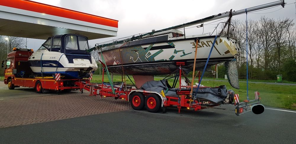 Transport jachtów motorówek domków holenderskich sprzętu rolniczego