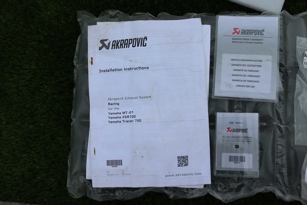 Akrapovic MT 07 / Tracer