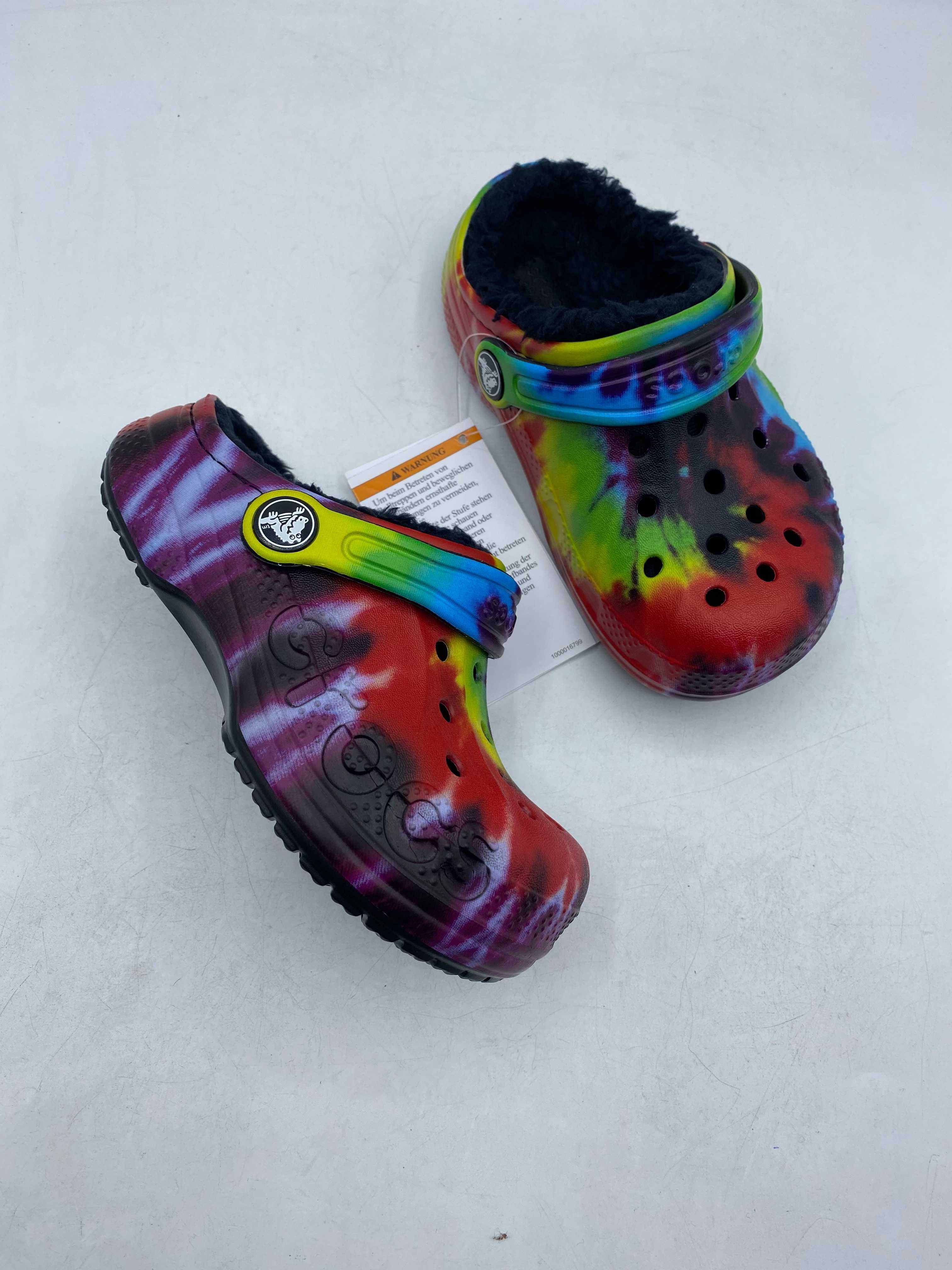 Утеплені крокси crocs  tie dye graphic cgk (207330-90h) оригінал