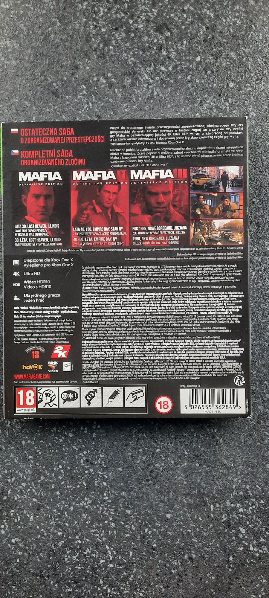 Mafia Trylogia xbox one wersja PL
