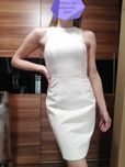 Elegancka sukienka h&m kremowa dopasowana 36 S