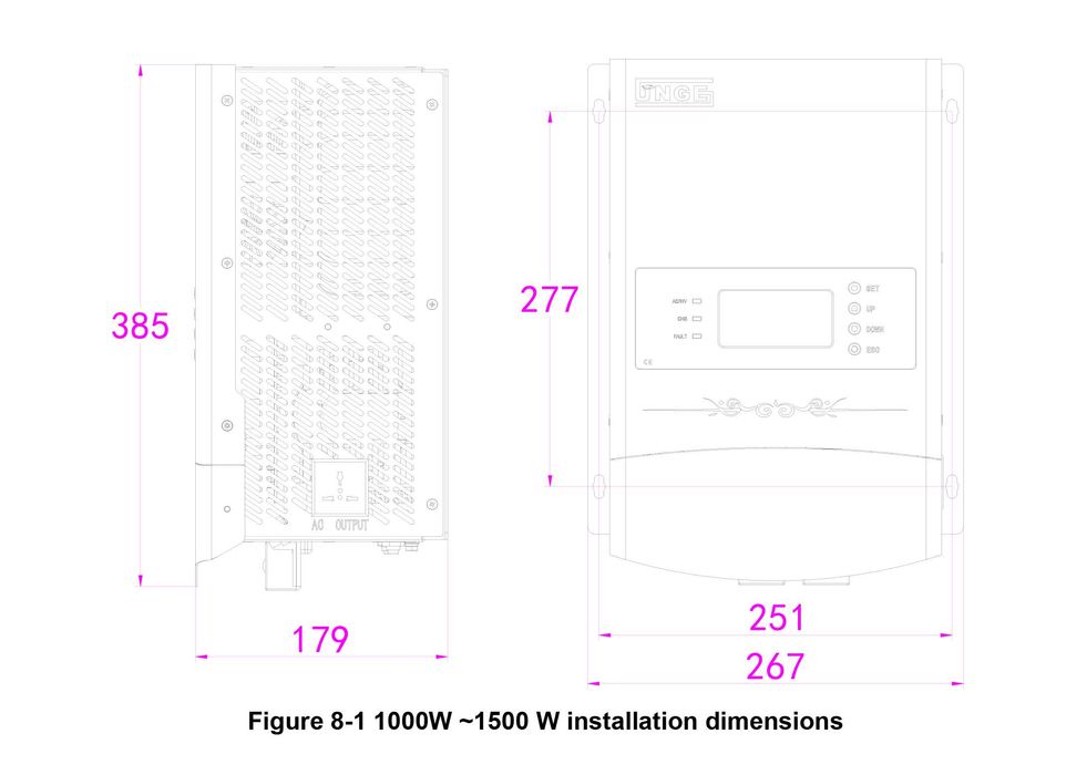Інвертор low freqeuncy, 1кВт/12В/wifi/батарея 100А/дроти