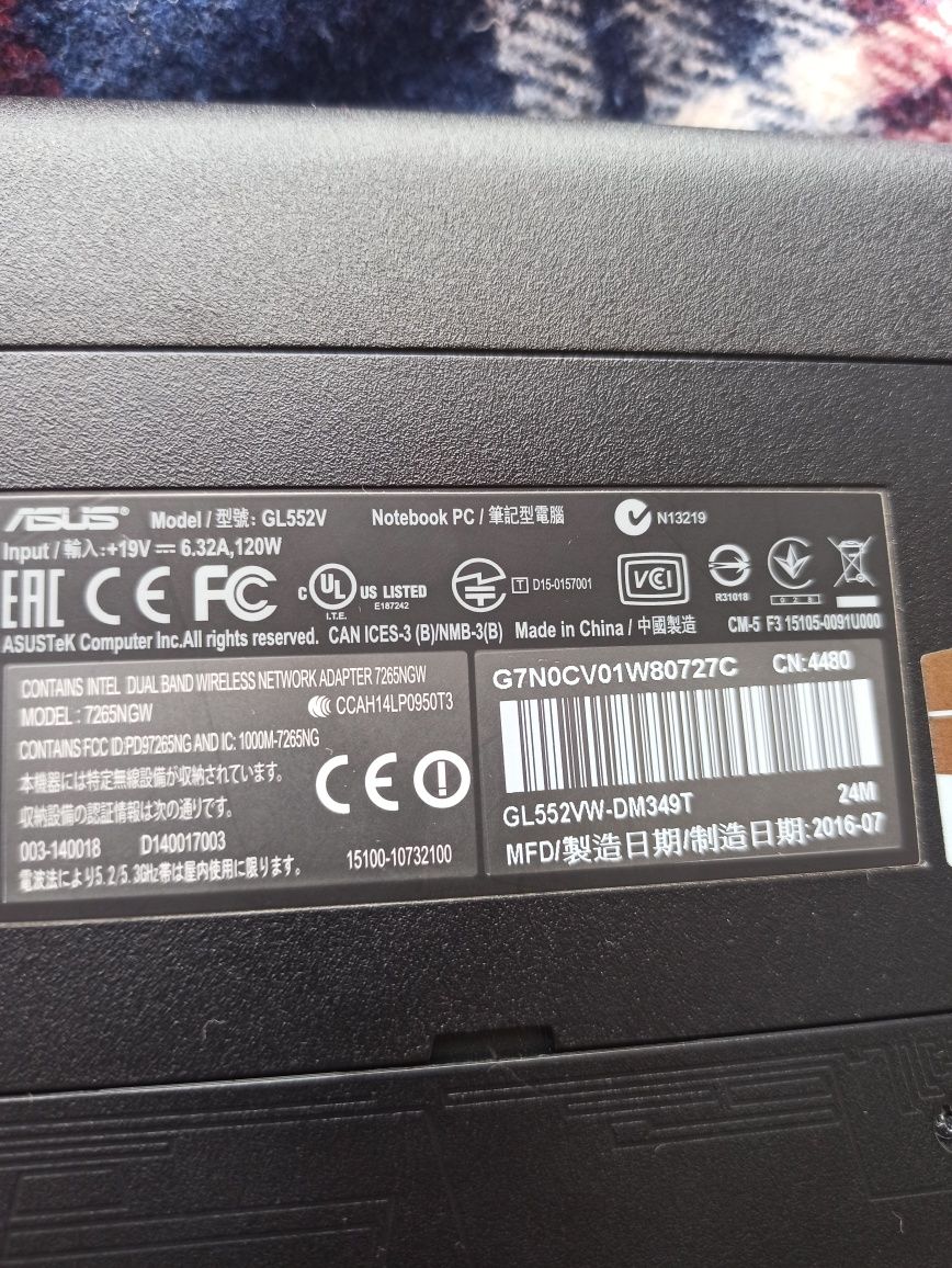 Sprzedam gamingowy laptop asus ROG