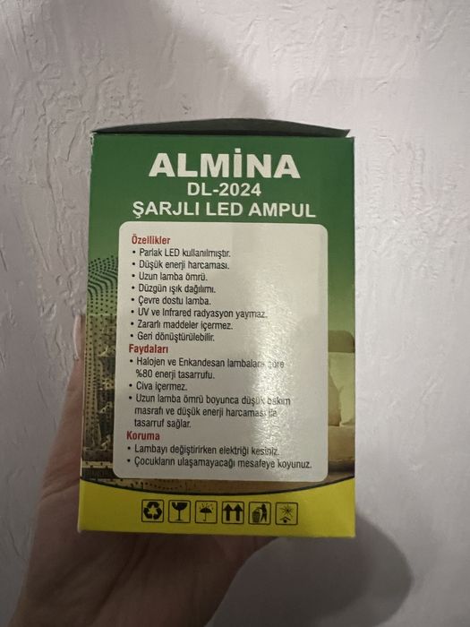 Акумуляторна лампочка Almina