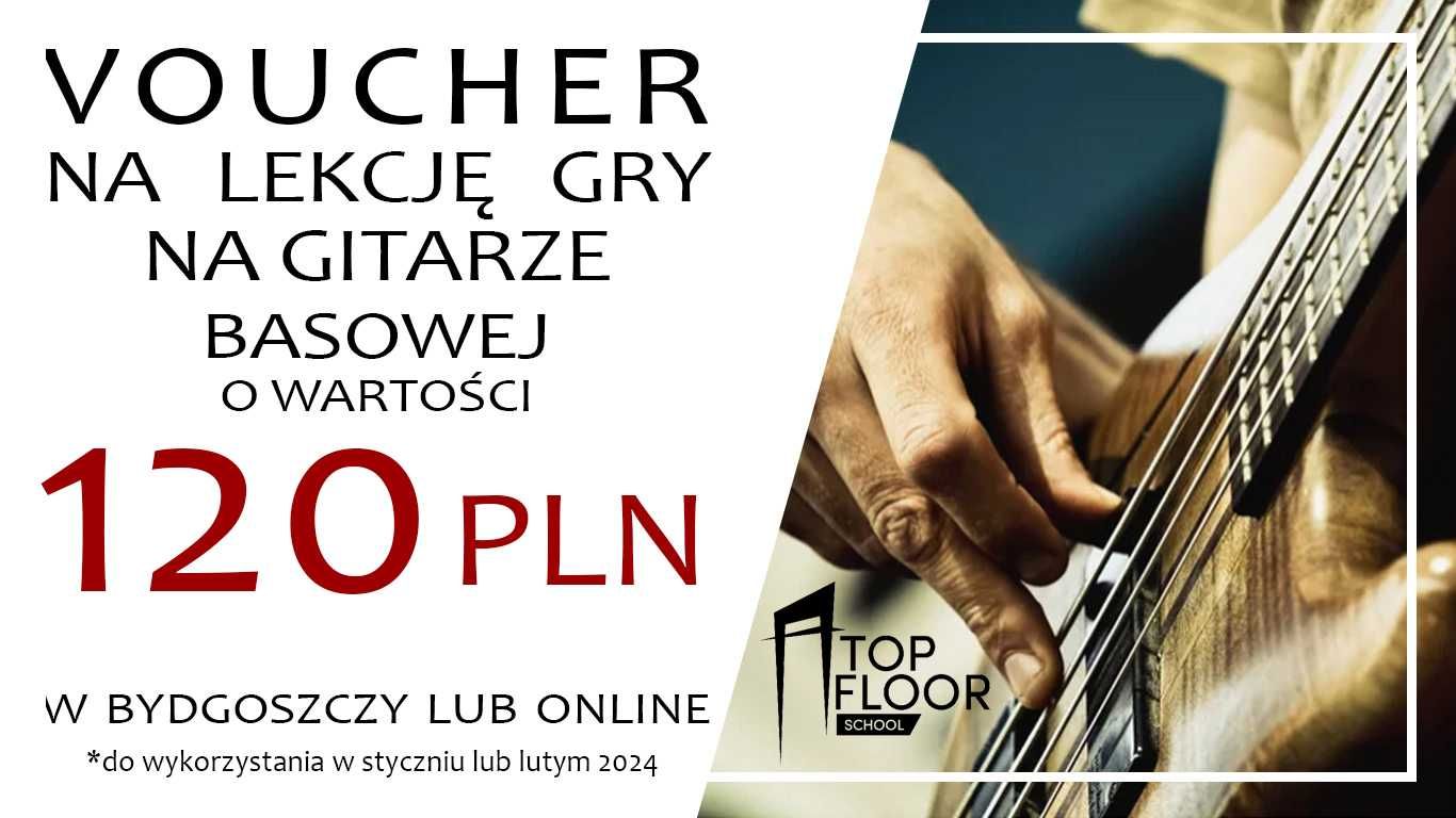 Voucher na 1 lekcję gry na gitarze basowej