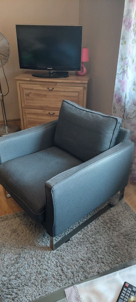 Fotel Ikea, pokrowce odpinane do prania, solidny, wygodny, dość duży