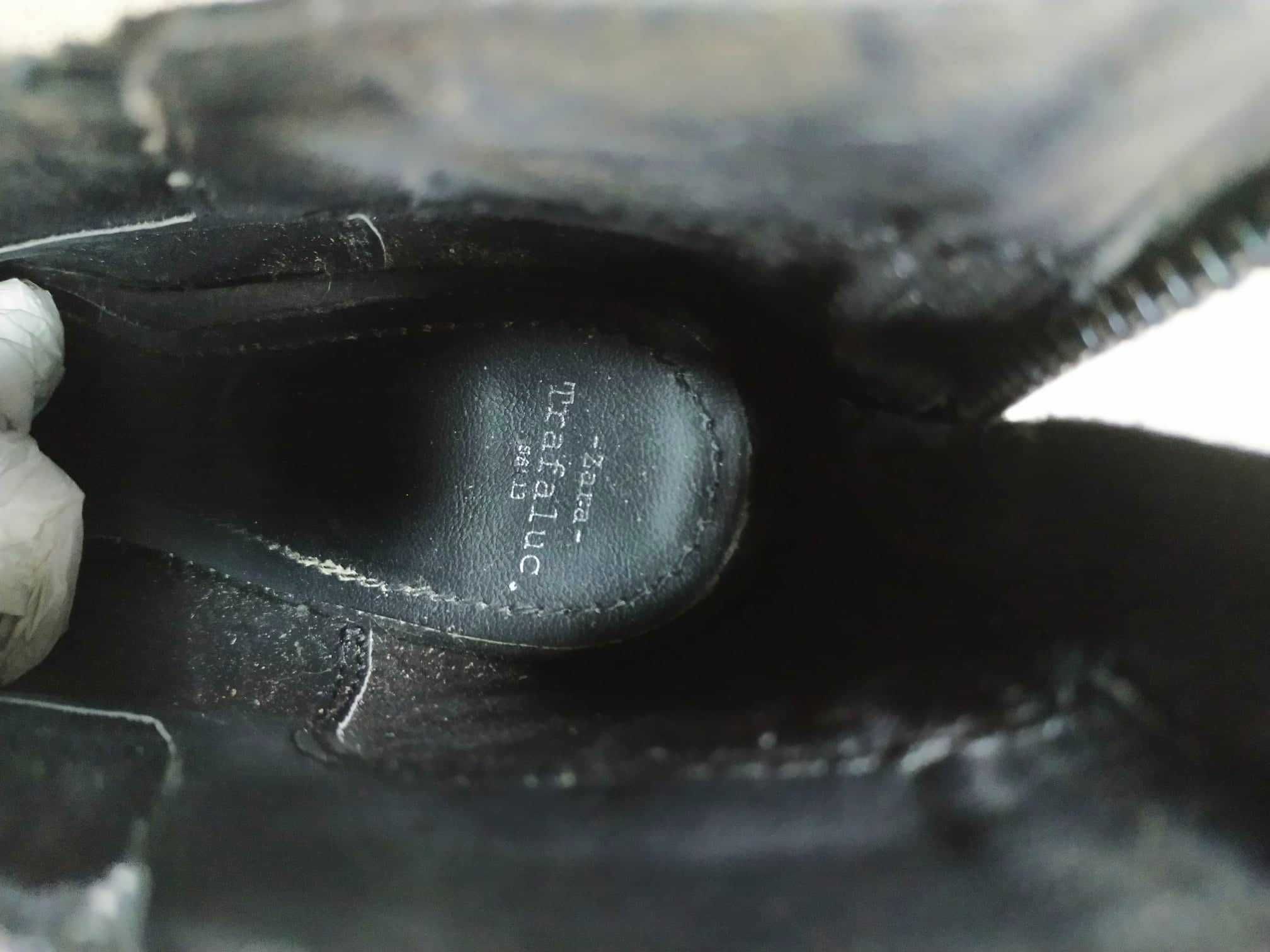 Czarne botki open toe Zara 40
