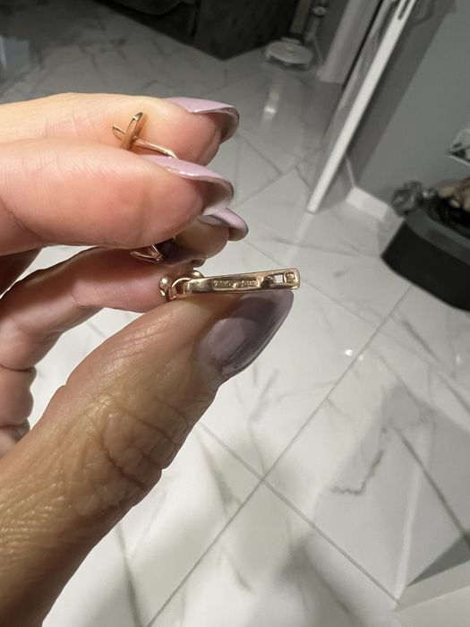 Серьги ссср  583 пробы с александритом