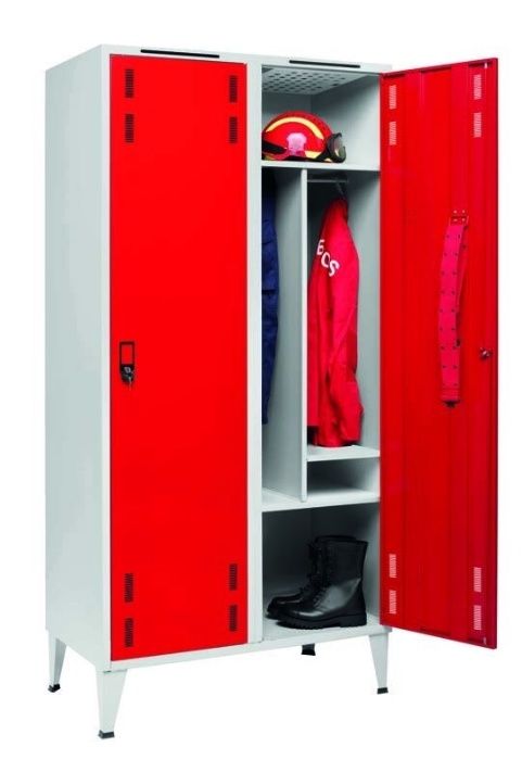 Vestiário bombeiros metálico simples duplo divisorias portas reforçada