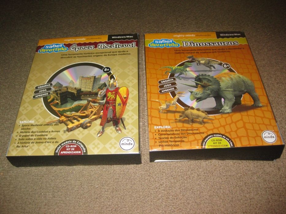 2 Packs “Saber Divertido” Época Medieval e Dinossauros/Embalado!