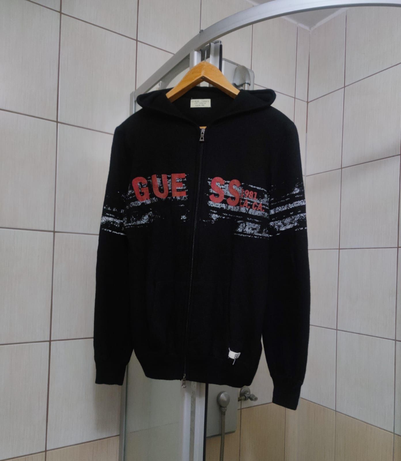 Bluza sweter sweterek XL Guess Jeans 1981 Los Angeles wełna wełniana h