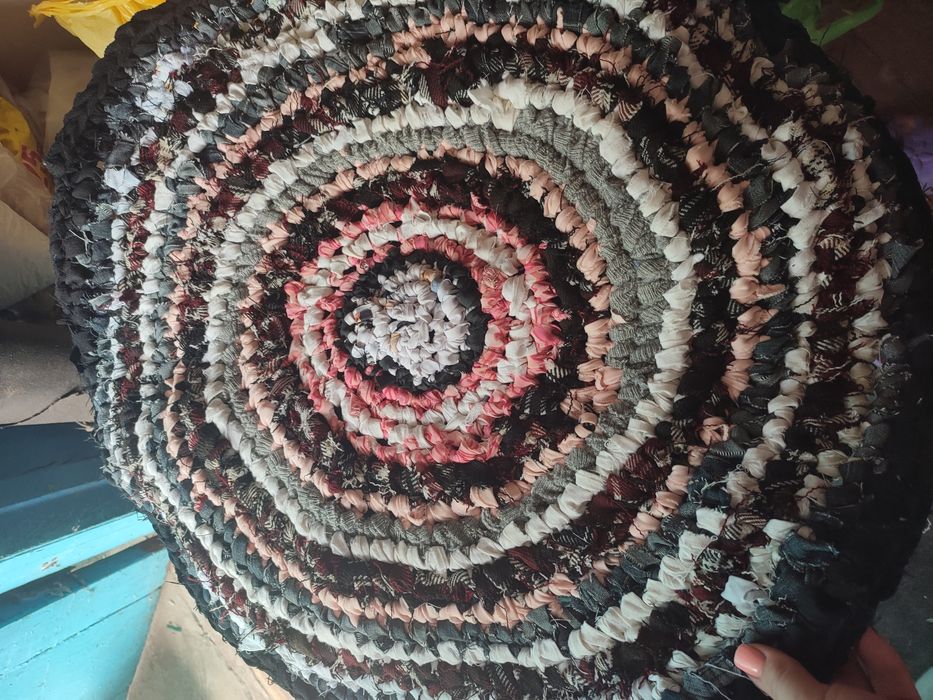 В'язаний коврик( круг)