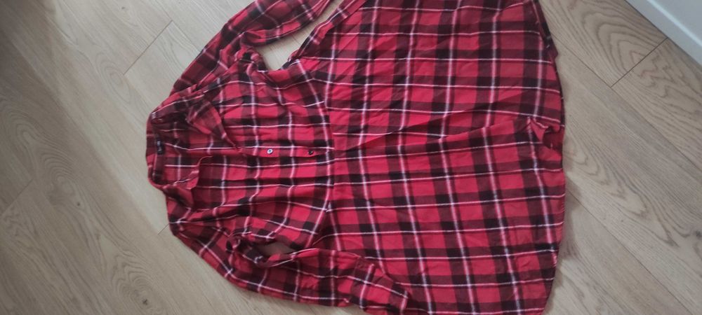 Сукня рубашка в клітинку boohoo